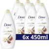 Dove Caring Bath Sheaboter & Vanille Badcrème - 6 X 450 Ml - Voordeelverpakking