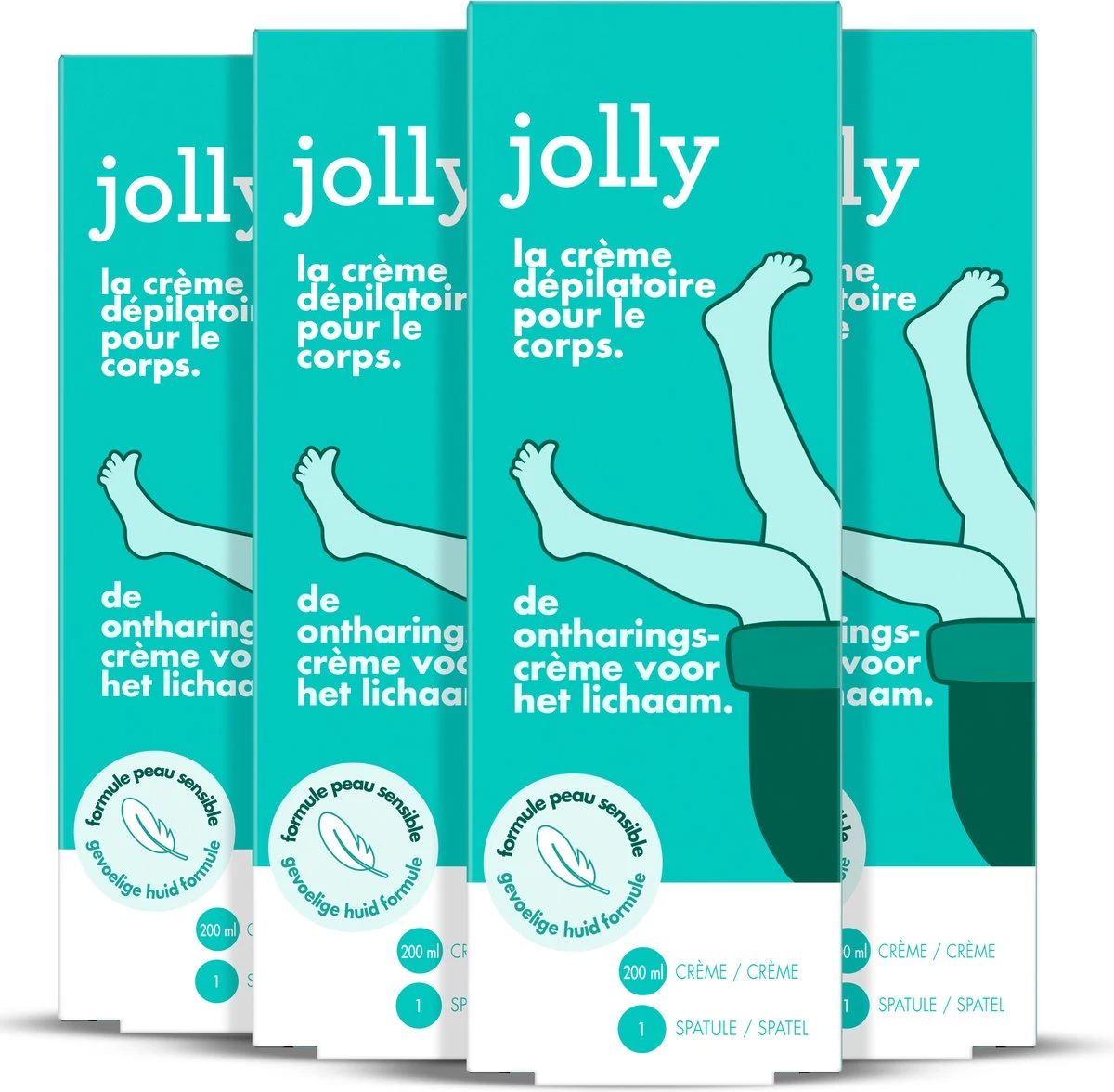 Jolly - Lichaamsontharingscrème - Voordeelverpakking 4 X 200 Ml 1 Jolly - Lichaamsontharingscrème - Voordeelverpakking 4 X 200 Ml
