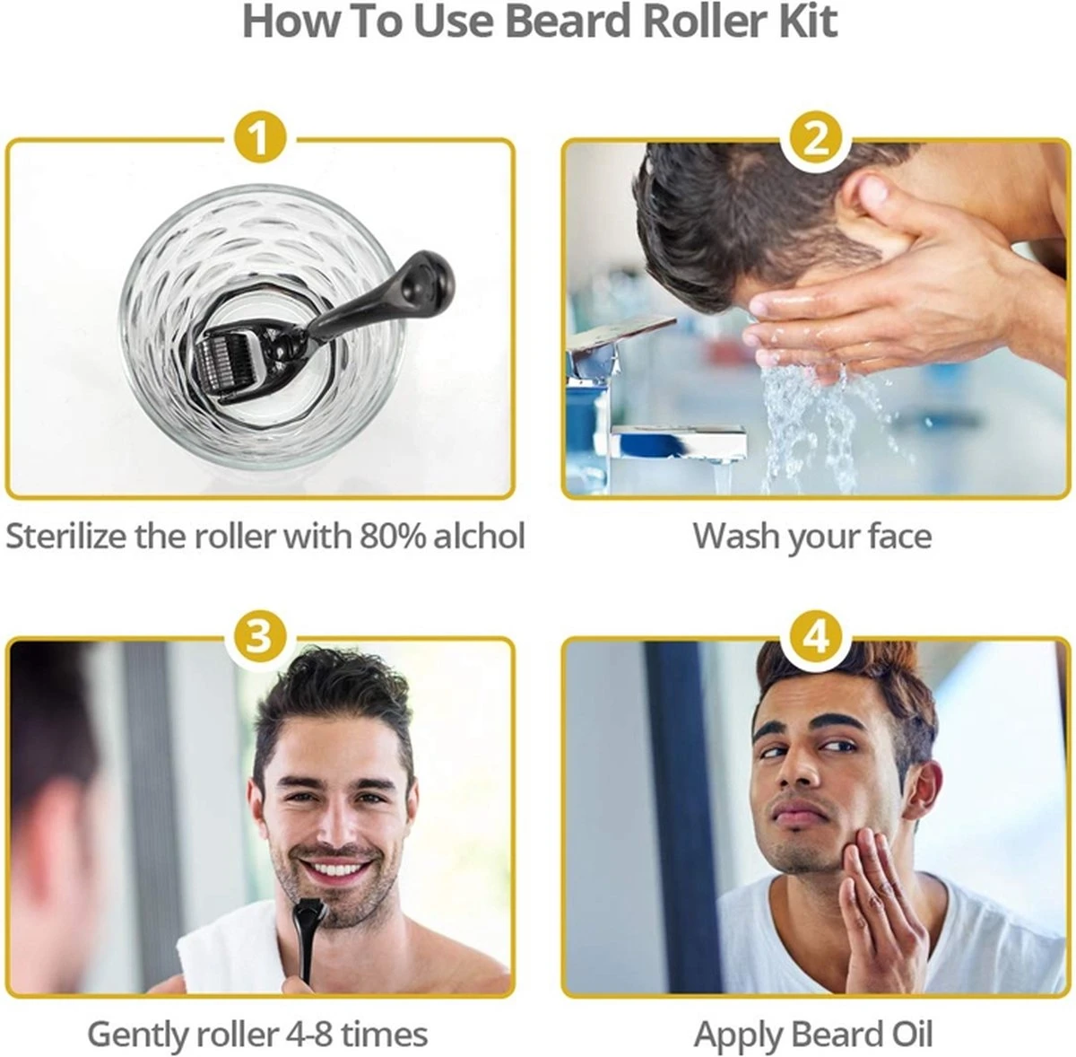 Kingsowned Derma Roller 1.5 Mm, 540 Naalden - Steriel Verpakt - Hoge Kwaliteit Chirurgisch Staal - Bewezen Effectief Tegen Rimpels, Acne Littekens, En Cellulitis & Stimulatie Van Haargroei Op De Hoofdhuid, Baardgroei 6 Kingsowned Derma Roller 1.5 Mm, 540 Naalden - Steriel Verpakt - Hoge Kwaliteit Chirurgisch Staal - Bewezen Effectief Tegen Rimpels, Acne Littekens, En Cellulitis & Stimulatie Van Haargroei Op De Hoofdhuid, Baardgroei - Afbeelding 6