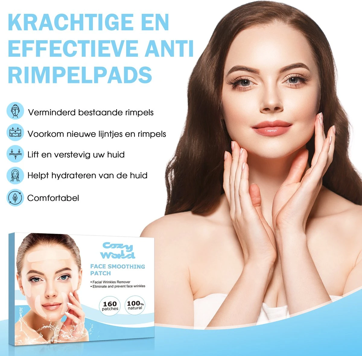 Cozy World - Anti Rimpel Pads - 160 Delig - 10 Sets Van 16 Patches - Siliconen - Gezicht Stretcher - Anti Aging - Eye Patch - Wallen - Botox Alternatief 2 Cozy World - Anti Rimpel Pads - 160 Delig - 10 Sets Van 16 Patches - Siliconen - Gezicht Stretcher - Anti Aging - Eye Patch - Wallen - Botox Alternatief - Afbeelding 2