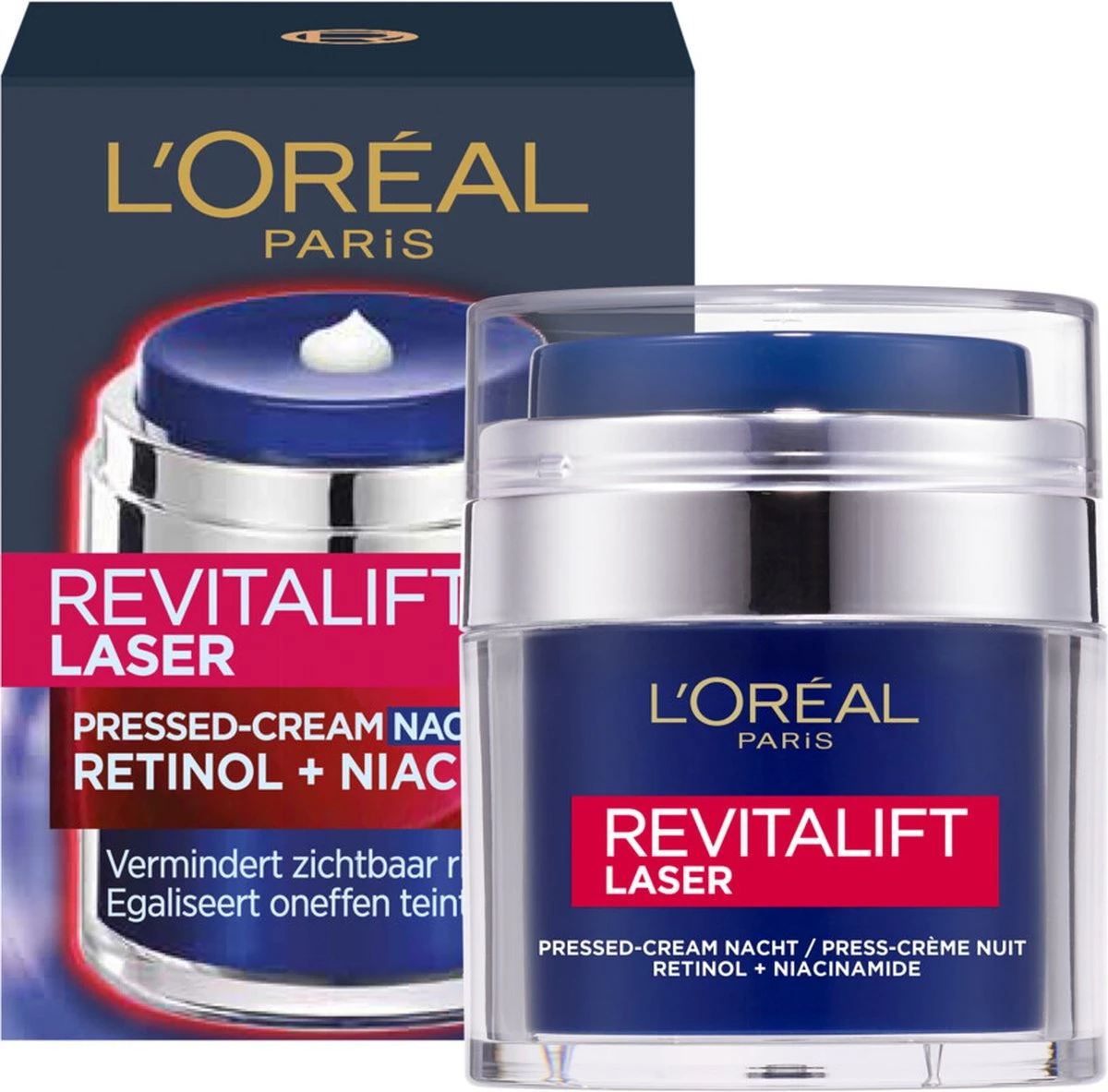 L’Oréal Paris Revitalift Laser Pressed Nachtcrème - Retinol En Niacinamide - 50 Ml 2 L’Oréal Paris Revitalift Laser Pressed Nachtcrème - Retinol En Niacinamide - 50 Ml - Afbeelding 2