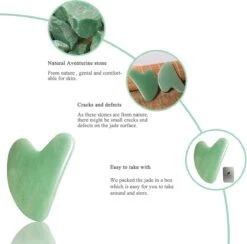 Merkloos Euhomerce Jade Guasha Schraper-Inclusief Reiszakje - Gua Sha Tool Voor Uw Skincare Routine - Jade Steen- Rose Quartz Roller - 100% Rozenkwarts Steen Van Hoge Kwaliteit - Xiuyan -Verzorgingsvoordeel Huis 1200x1185 6