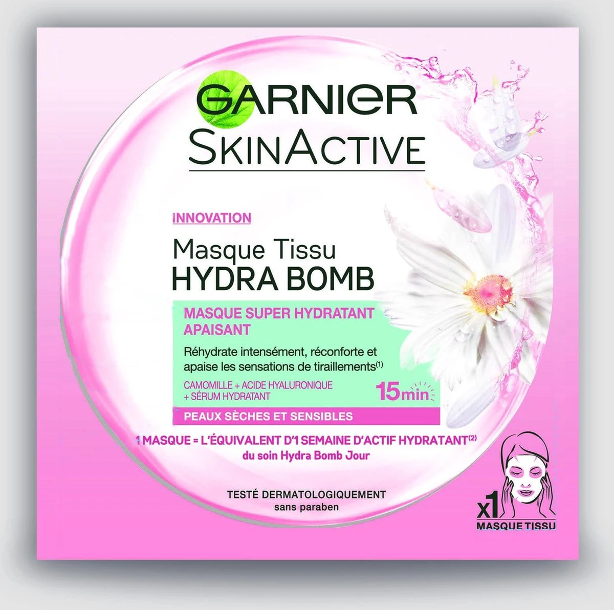 Garnier SkinActive Tissue Gezichtsmasker Hydraterend & Kalmerend - 1 Stuks 10 Garnier SkinActive Tissue Gezichtsmasker Hydraterend & Kalmerend - 1 Stuks - Afbeelding 10