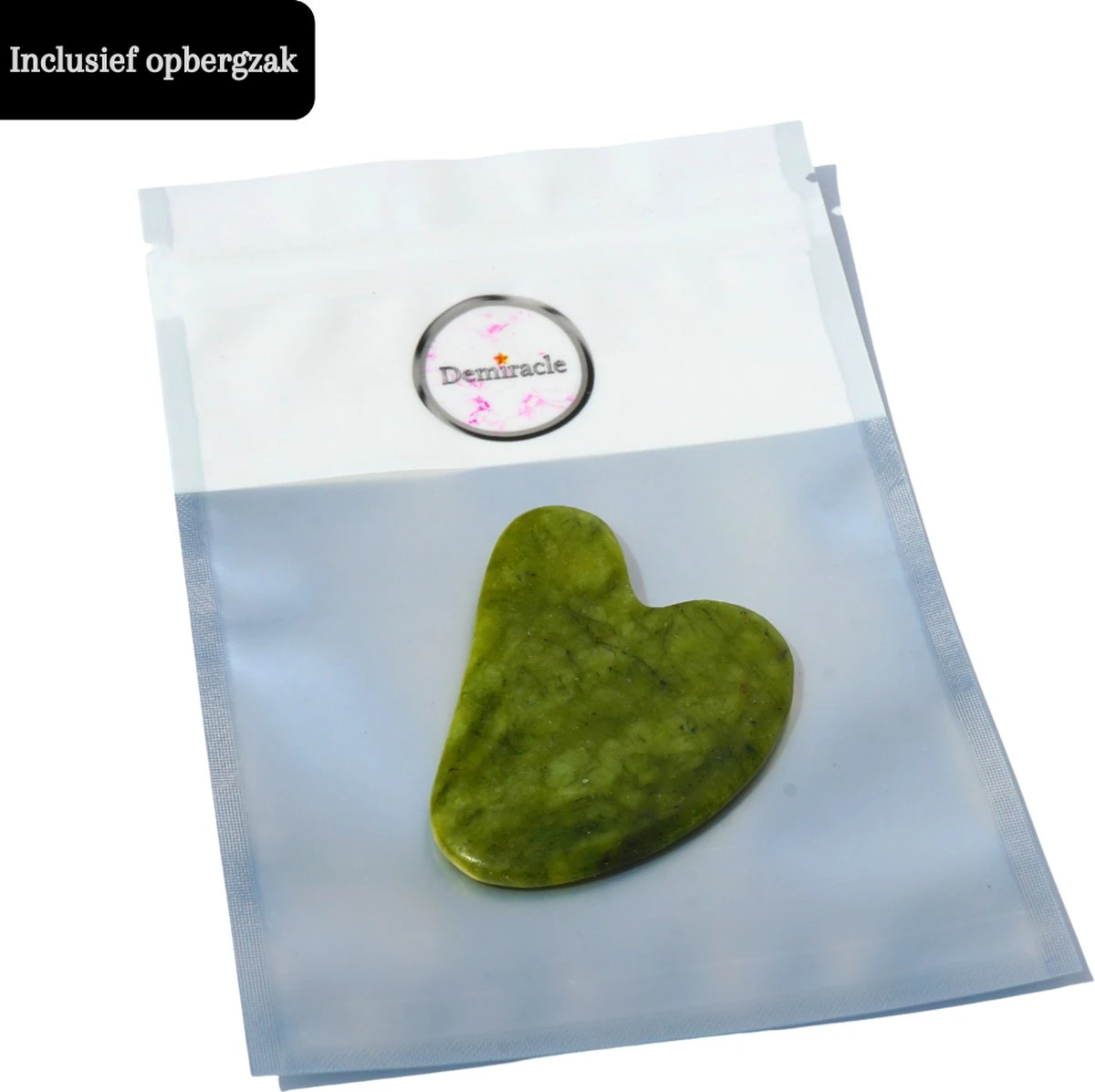 Demiracle® Pure Jade Gua Sha – Schraper - Massagehulpmiddel – Gezichtsmassage – Massage – Jade Roller - Face Roller – Ontspanning 2 Demiracle® Pure Jade Gua Sha – Schraper - Massagehulpmiddel – Gezichtsmassage – Massage – Jade Roller - Face Roller – Ontspanning - Afbeelding 2
