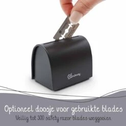 Bamboozy Safety Razor RVS + 20 Scheermesjes Mat Zwart Unisex Mannen Vrouwen Double Edge Single Blade Zero Waste Duurzaam Scheren -Verzorgingsvoordeel Huis 1200x1200 1032