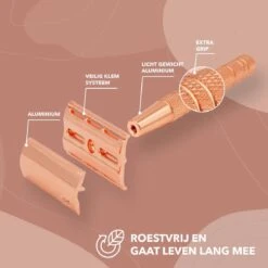 Safety Razor + 20 Scheermesjes Aluminium Rose Gold Goud Voor Vrouwen Dames Venus Scheermes Veiligheidsscheermes -Verzorgingsvoordeel Huis 1200x1200 1039