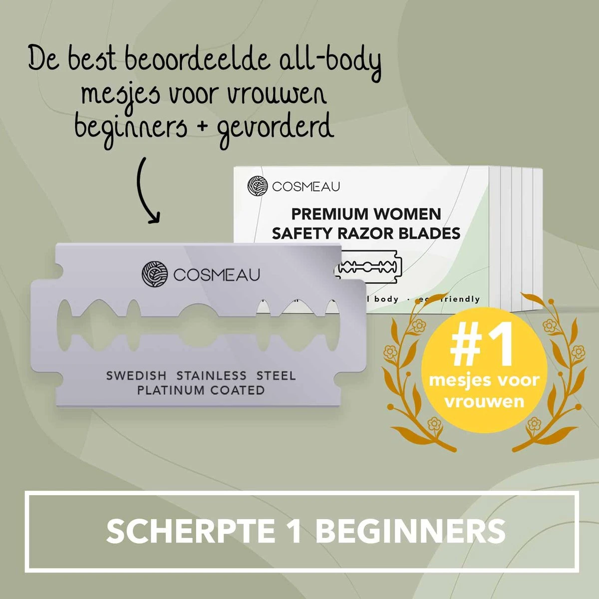 Cosmeau Safety Razor Blades Voor Vrouwen Alle Lichaamsdelen - 50 Stuks Safety Razor Scheermesjes Mesjes Voor Bamboozy Safety Razors - Platinum - Zero Waste 3 Cosmeau Safety Razor Blades Voor Vrouwen Alle Lichaamsdelen - 50 Stuks Safety Razor Scheermesjes Mesjes Voor Bamboozy Safety Razors - Platinum - Zero Waste - Afbeelding 3