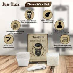 BossWax - Neusontharing Set - Nose Wax Kit - Neuswax - Ontharingswax - 7 Maanden Neusvrij - Speciaal Voor Mannen -Verzorgingsvoordeel Huis 1200x1200 1156