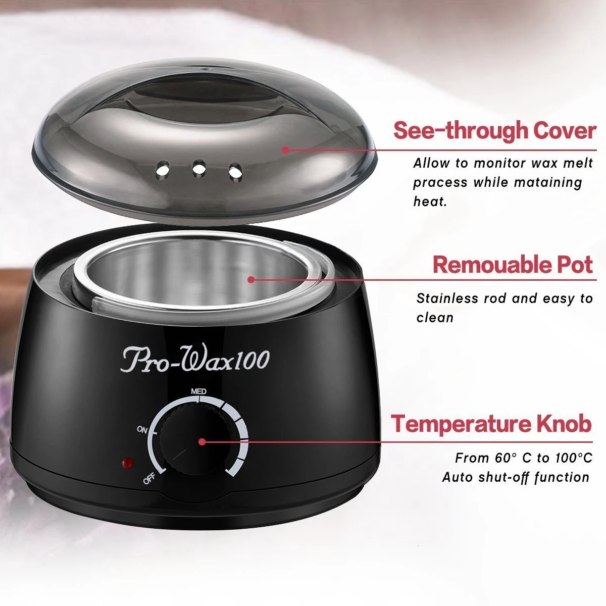 IGOODS Harsontharing - Ontharingstool - Waxen Of Harsen Met De Wax Verwarmer -Zwart 2 IGOODS Harsontharing - Ontharingstool - Waxen Of Harsen Met De Wax Verwarmer -Zwart - Afbeelding 2