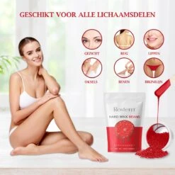 Rostem® Luxe Harskorrels - Hard Wax Beans - Hotwax - Wax Bonen - Strawberry 1KG - Incl. 10 Spatels -Verzorgingsvoordeel Huis 1200x1200 1270