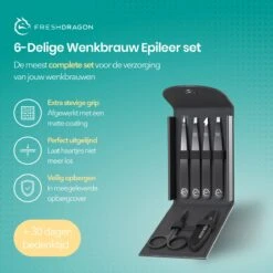 FreshDragon Pincet Epileer Set - Met Wenkbrauw Schaartje En Mesje - Tweezer -Verzorgingsvoordeel Huis 1200x1200 1323