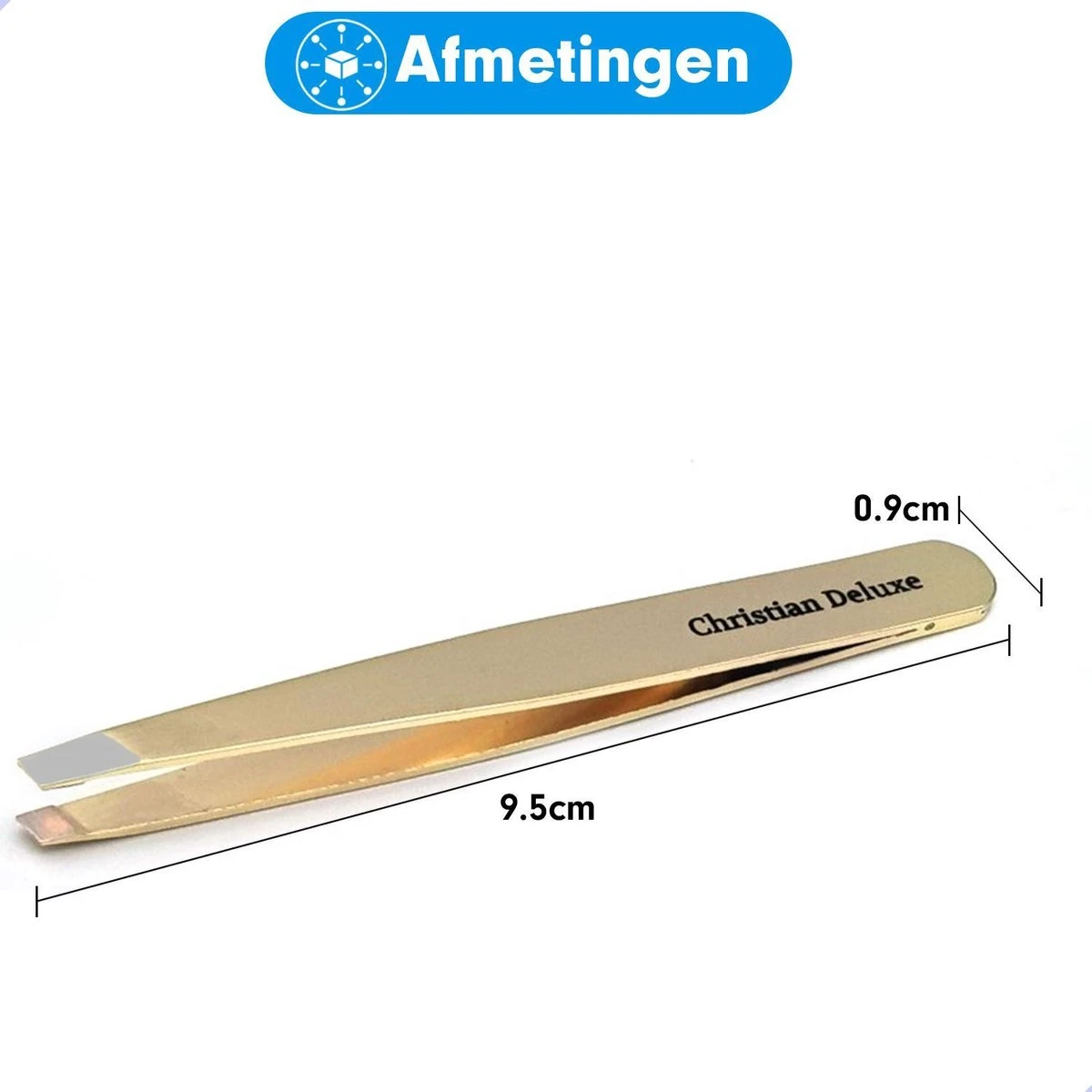 Christian Deluxe - Epileer Pincet - Slant Tweezer - Gold 2 Christian Deluxe - Epileer Pincet - Slant Tweezer - Gold - Afbeelding 2