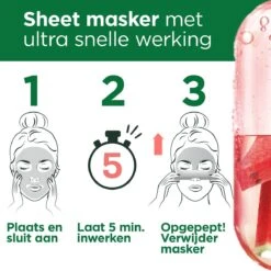 Garnier SkinActive Ampul Sheet Mask Met Watermeloen & Hyaluronzuur Gezichtsmasker - 5 Stuks -Verzorgingsvoordeel Huis 1200x1200 1438
