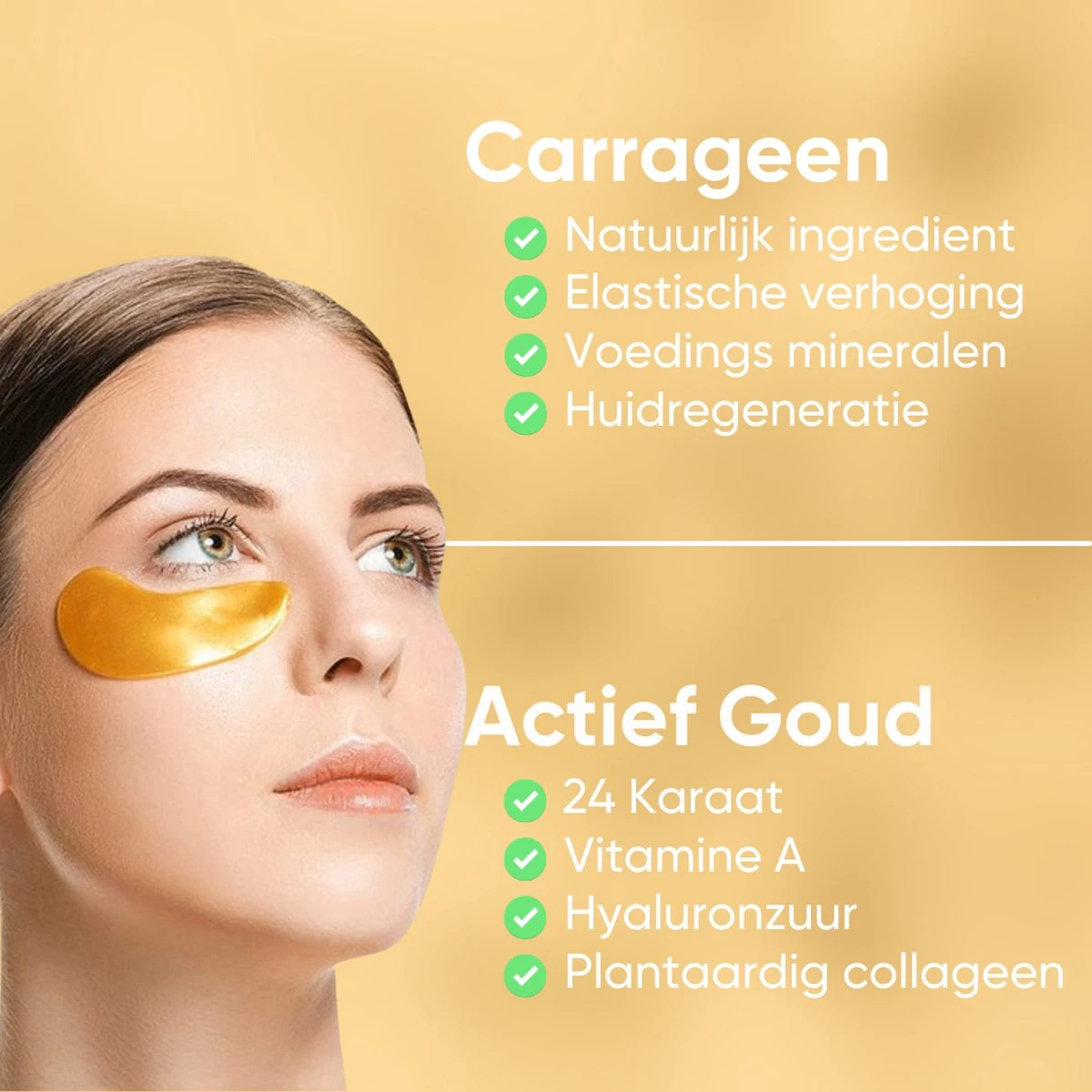 LifeProducts4You Oogmasker 60 Stuks - Eye Pads - Oogmasker Wallen - Gezichtsverzorging - Gezichtsmaskers Verzorging - Anti Wallen En Donkere Kringen - Oog Patches - 24 K Goud - Collageen 5 LifeProducts4You Oogmasker 60 Stuks - Eye Pads - Oogmasker Wallen - Gezichtsverzorging - Gezichtsmaskers Verzorging - Anti Wallen En Donkere Kringen - Oog Patches - 24 K Goud - Collageen - Afbeelding 5