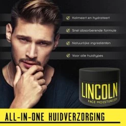 LINCOLN Dagcrème - Gezichtscrème Mannen | Anti Aging Crème Met Natuurlijk Hyaluronzuur, Moisturizer, Anti Rimpel Creme - 100ml 9 LINCOLN Dagcrème - Gezichtscrème Mannen | Anti Aging Crème Met Natuurlijk Hyaluronzuur, Moisturizer, Anti Rimpel Creme - 100ml -Verzorgingsvoordeel Huis 1200x1200 1492