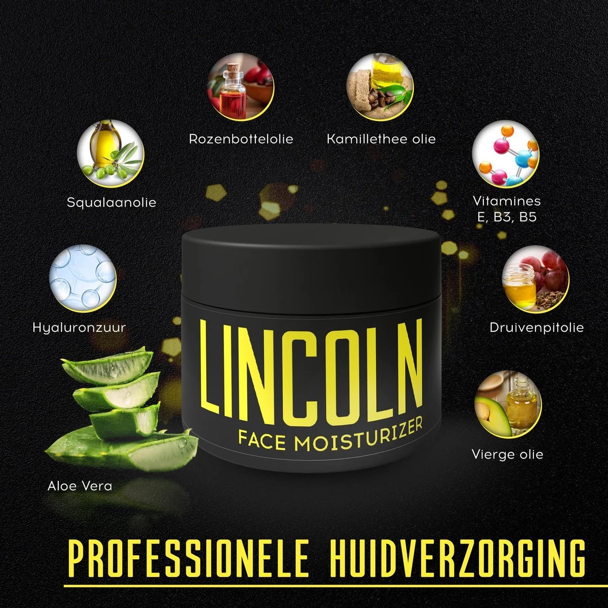 LINCOLN Dagcrème - Gezichtscrème Mannen | Anti Aging Crème Met Natuurlijk Hyaluronzuur, Moisturizer, Anti Rimpel Creme - 100ml 6 LINCOLN Dagcrème - Gezichtscrème Mannen | Anti Aging Crème Met Natuurlijk Hyaluronzuur, Moisturizer, Anti Rimpel Creme - 100ml - Afbeelding 6