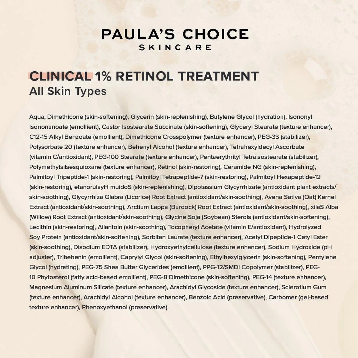 Paula's Choice CLINICAL 1% Retinol Treatment - Vitamine A Serum - Alle Huidtypen - Mini 5 Ml 3 Paula's Choice CLINICAL 1% Retinol Treatment - Vitamine A Serum - Alle Huidtypen - Mini 5 Ml - Afbeelding 3