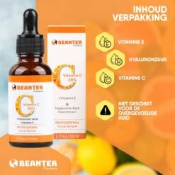 Beanter Vitamine C Serum - Vitamine E - Hyaluronzuur - 30ml -Gezichtsserum- Anti Rimpel - Anti Acne - Collageen - Verkleint Poriën - Tegen Pigmentvlekken - Herstelt UV Schade -Verzorgingsvoordeel Huis 1200x1200 1625