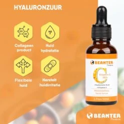 Beanter Vitamine C Serum - Vitamine E - Hyaluronzuur - 30ml -Gezichtsserum- Anti Rimpel - Anti Acne - Collageen - Verkleint Poriën - Tegen Pigmentvlekken - Herstelt UV Schade -Verzorgingsvoordeel Huis 1200x1200 1628