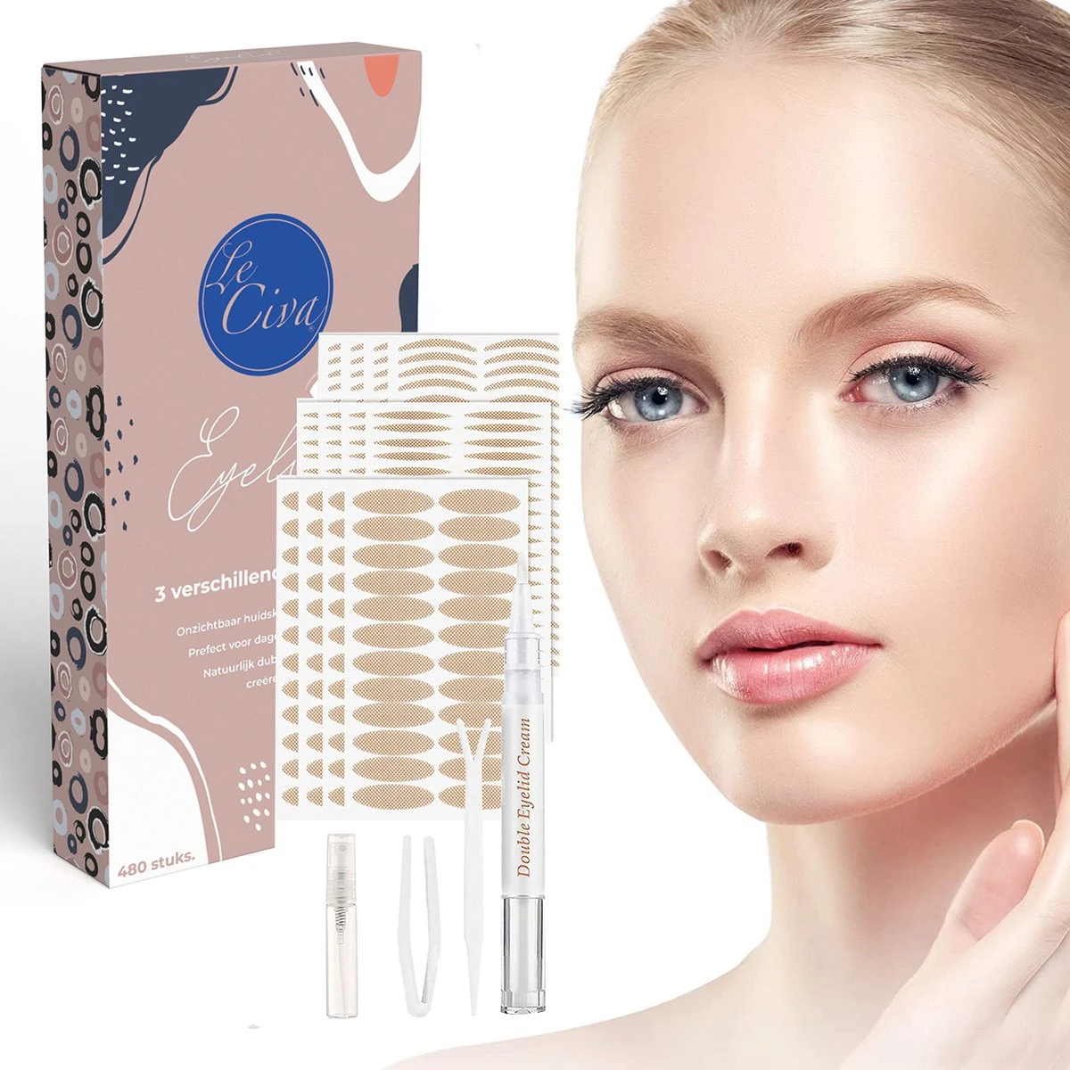 Le Civa Ooglidstickers Onzichtbaar 460 Stuks – Ooglidtape – Ooglidcorrectie – Ooglift Strips – Ooglid – Eye Tape – Hangende Oogleden – Vermoeide Ogen 1 Le Civa Ooglidstickers Onzichtbaar 460 Stuks – Ooglidtape – Ooglidcorrectie – Ooglift Strips – Ooglid – Eye Tape – Hangende Oogleden – Vermoeide Ogen