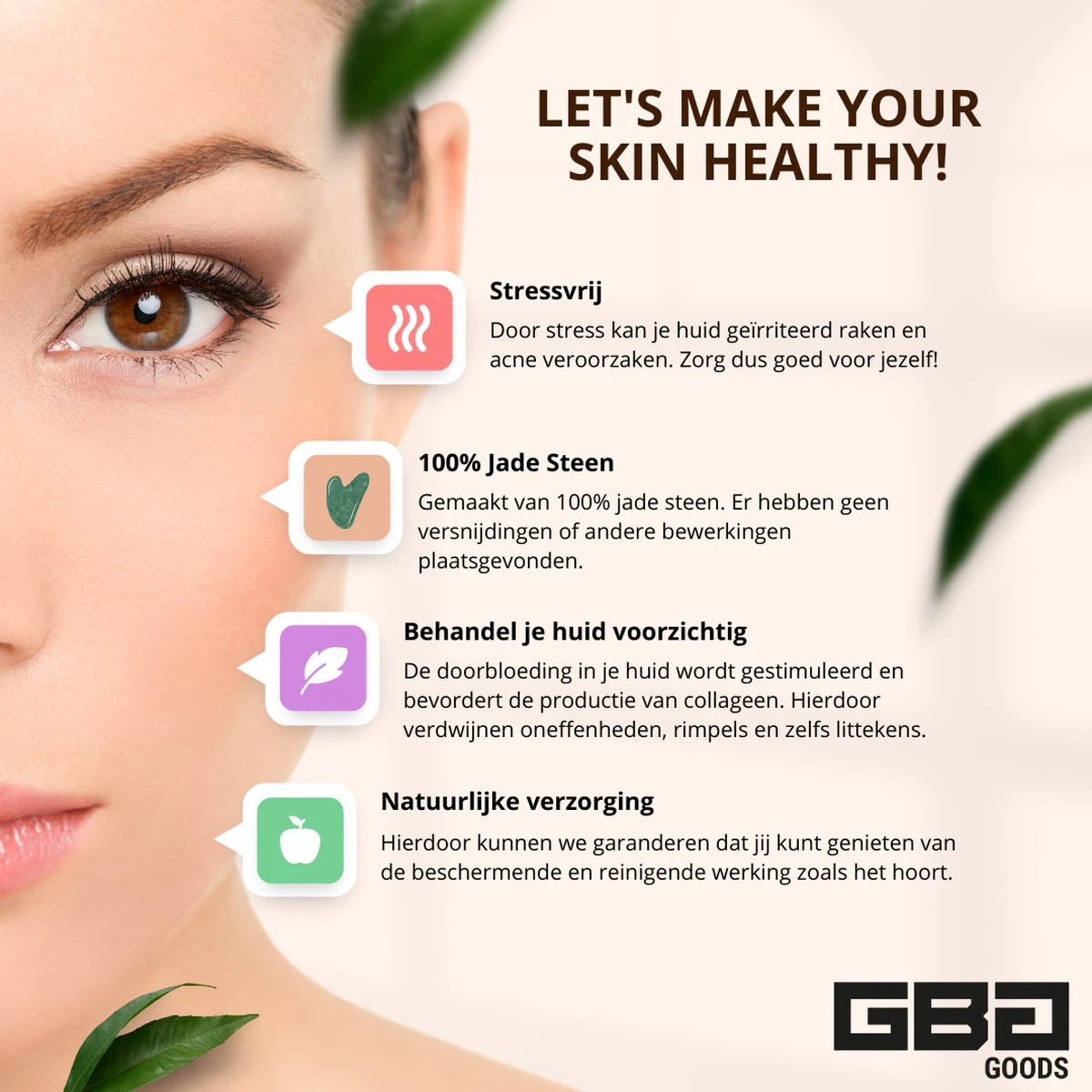 GBG Gua Sha Jade Schraper – Massagehulpmiddel – Gezichtsmassage – Massage – Ontspanning 2 GBG Gua Sha Jade Schraper – Massagehulpmiddel – Gezichtsmassage – Massage – Ontspanning - Afbeelding 2