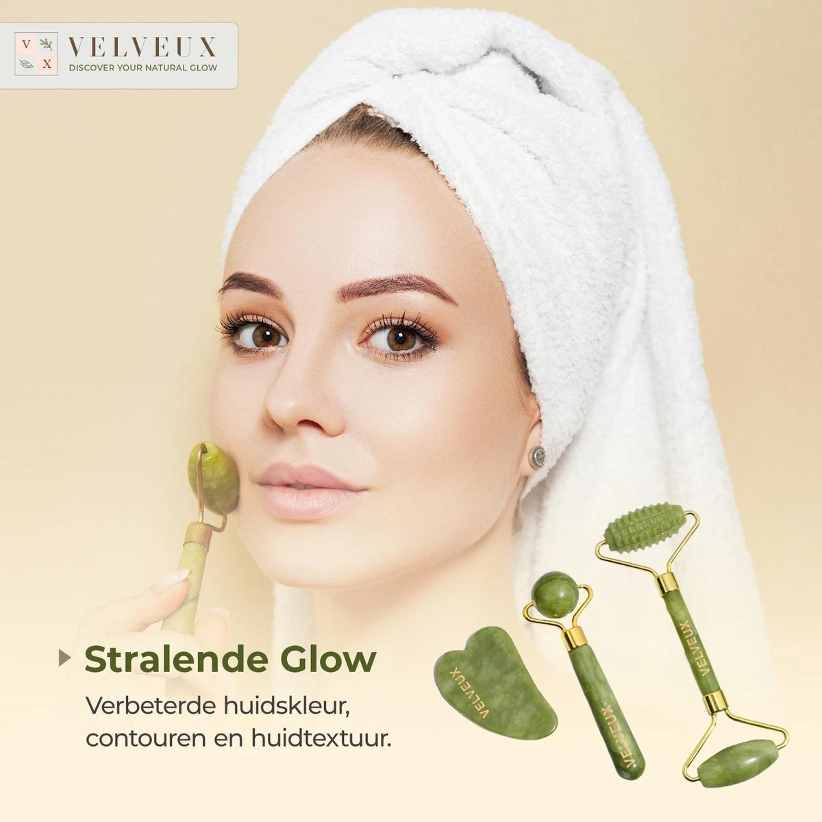 Velveux Gua Sha Jade Steen Gezichtsroller 4 Delige Set Cadeau Voor Vrouw - Geschenkset Vrouwen - Jade Roller - Gezichtsmassage - Valentijnsdag Cadeau 12 Velveux Gua Sha Jade Steen Gezichtsroller 4 Delige Set Cadeau Voor Vrouw - Geschenkset Vrouwen - Jade Roller - Gezichtsmassage - Valentijnsdag Cadeau - Afbeelding 12