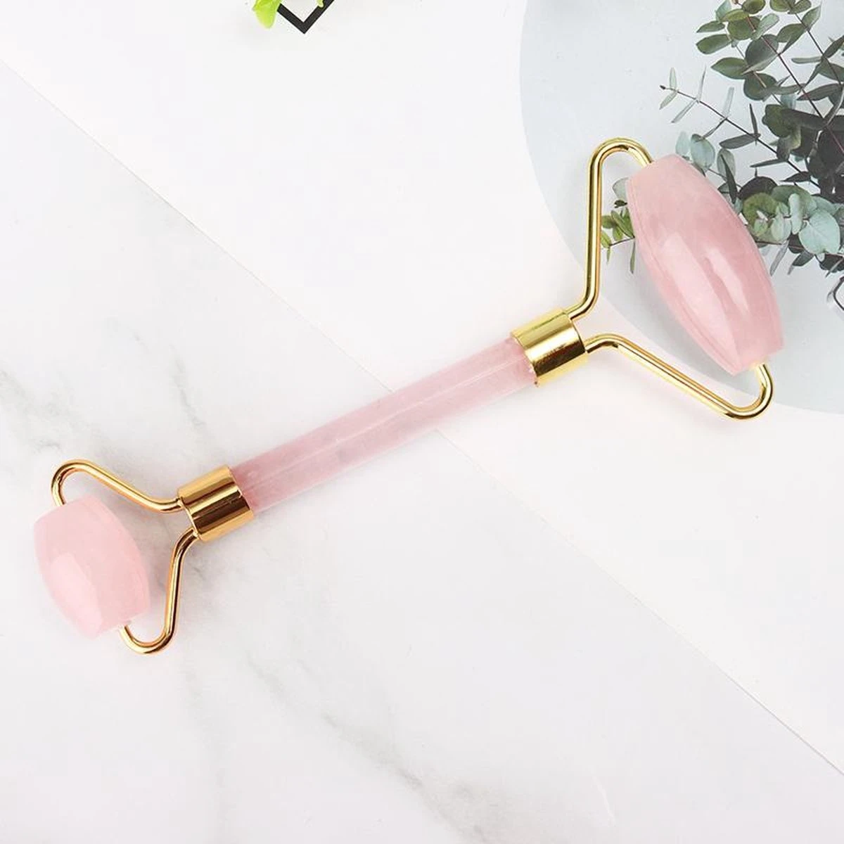 Rose Quartz Jade Roller - Gezichtsroller - Massage Roller Gezicht 1 Rose Quartz Jade Roller - Gezichtsroller - Massage Roller Gezicht