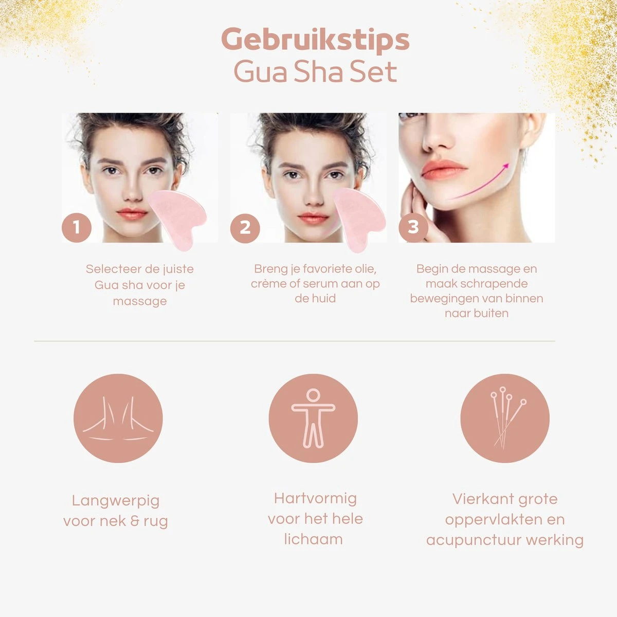 Sensage Gua Sha Set | 3-Delige Massage Set | 100% Natuurlijke Rozenkwarts Guasha Steen | Relax Anti Aging | Huidverzorging | Ontspanning | Gezichtsmassage | Lekkerder In Je Vel 10 Sensage Gua Sha Set | 3-Delige Massage Set | 100% Natuurlijke Rozenkwarts Guasha Steen | Relax Anti Aging | Huidverzorging | Ontspanning | Gezichtsmassage | Lekkerder In Je Vel - Afbeelding 10