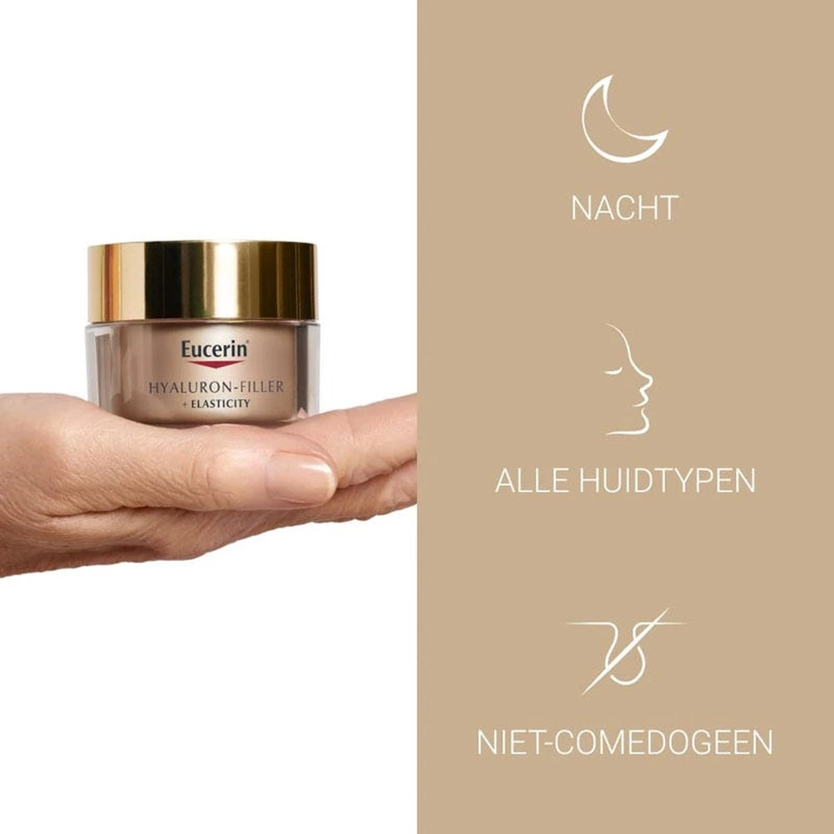 Eucerin Hyaluron-Filler + Elasticity Nachtcrème Thiamidol 2 Eucerin Hyaluron-Filler + Elasticity Nachtcrème Thiamidol - Afbeelding 2