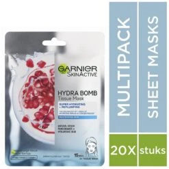 Garnier SkinActive - Hydra Bomb Sheet Masker Met Granaatappel - Gezichtsmasker - 20 Stuks - Voordeelverpakking -Verzorgingsvoordeel Huis 1200x1200 1905