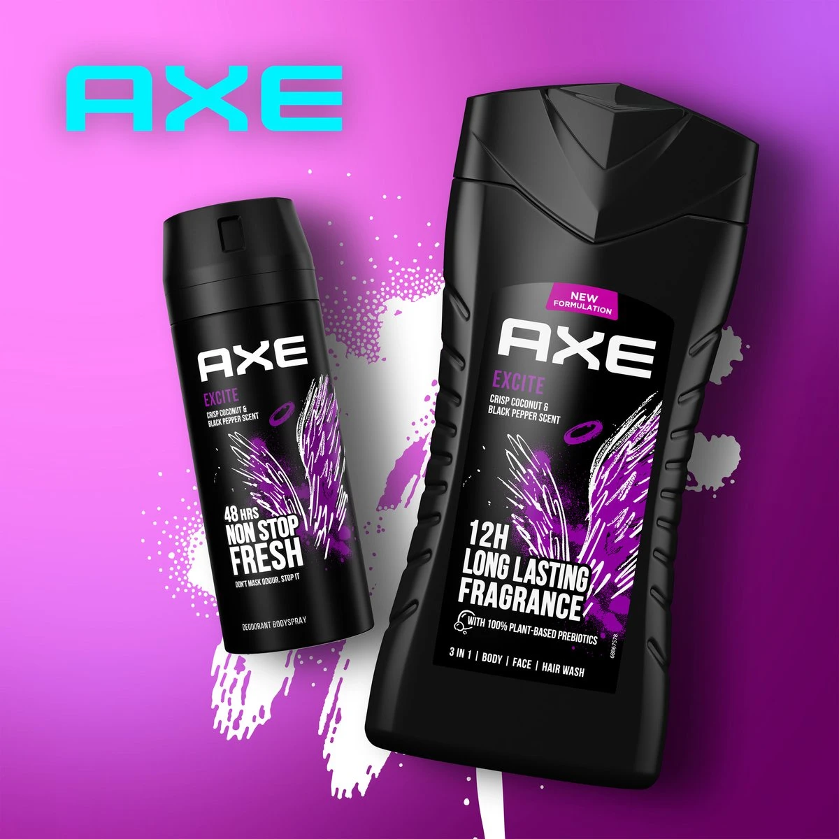 Axe Excite 3-in-1 Douchegel - 6 X 250 Ml - Voordeelverpakking 6 Axe Excite 3-in-1 Douchegel - 6 X 250 Ml - Voordeelverpakking - Afbeelding 6