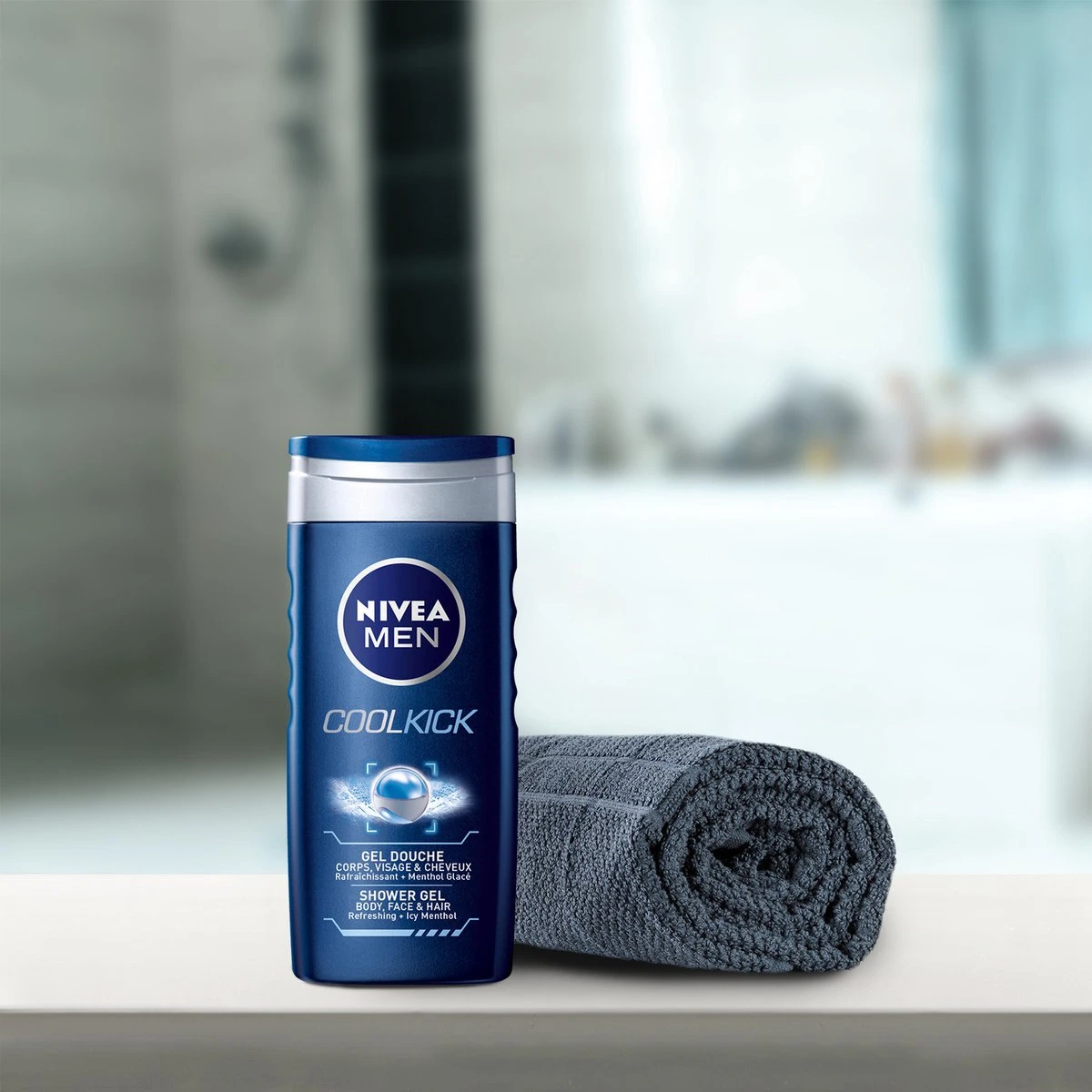 NIVEA MEN Cool Kick Douchegel - 2 X 250 Ml - Voordeelverpakking 2 NIVEA MEN Cool Kick Douchegel - 2 X 250 Ml - Voordeelverpakking - Afbeelding 2