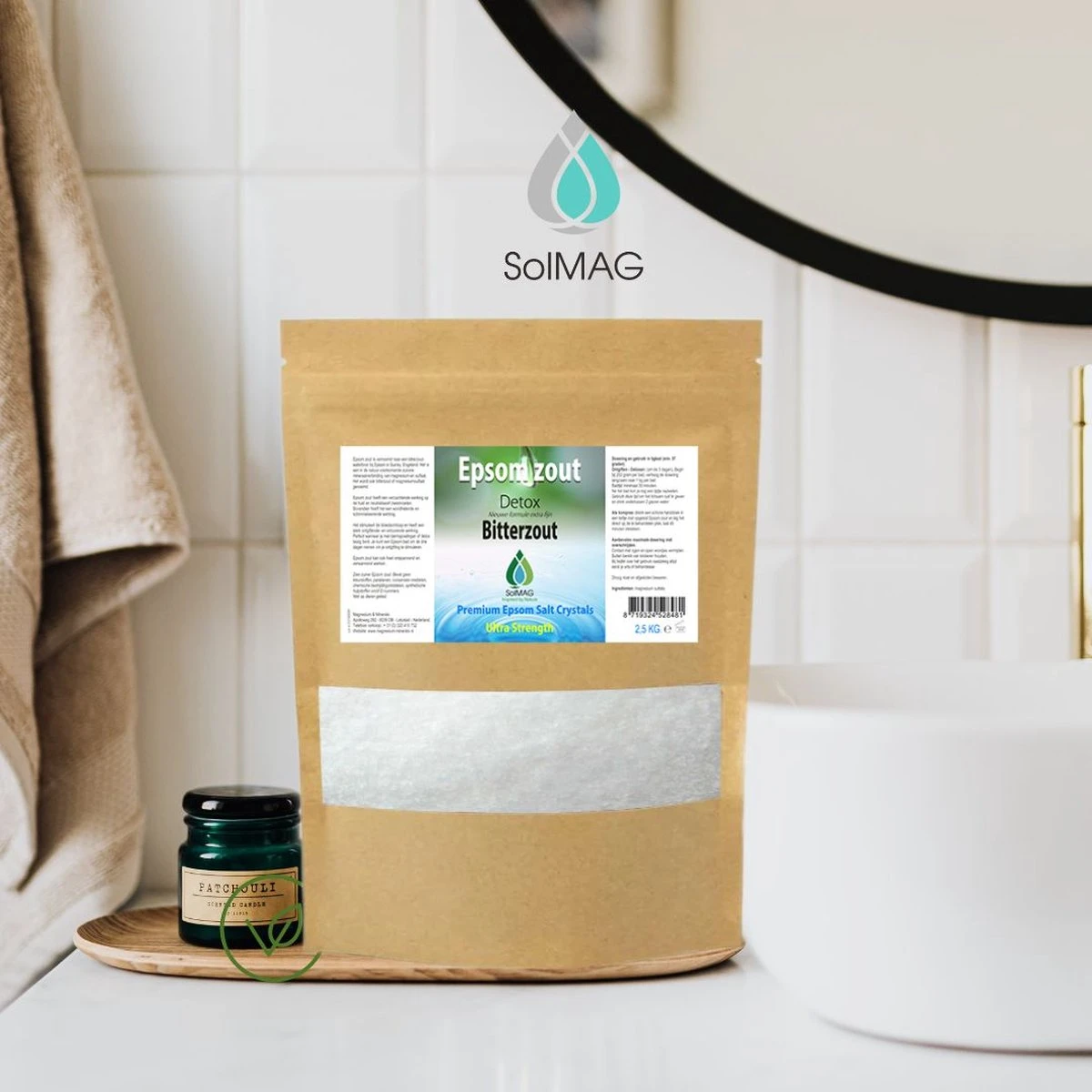 Epsom Zout - Bitterzout - Magnesiumsulfaat - Badzout - 25 Kg - In Zak - Voetenbad 4 Epsom Zout - Bitterzout - Magnesiumsulfaat - Badzout - 25 Kg - In Zak - Voetenbad - Afbeelding 4