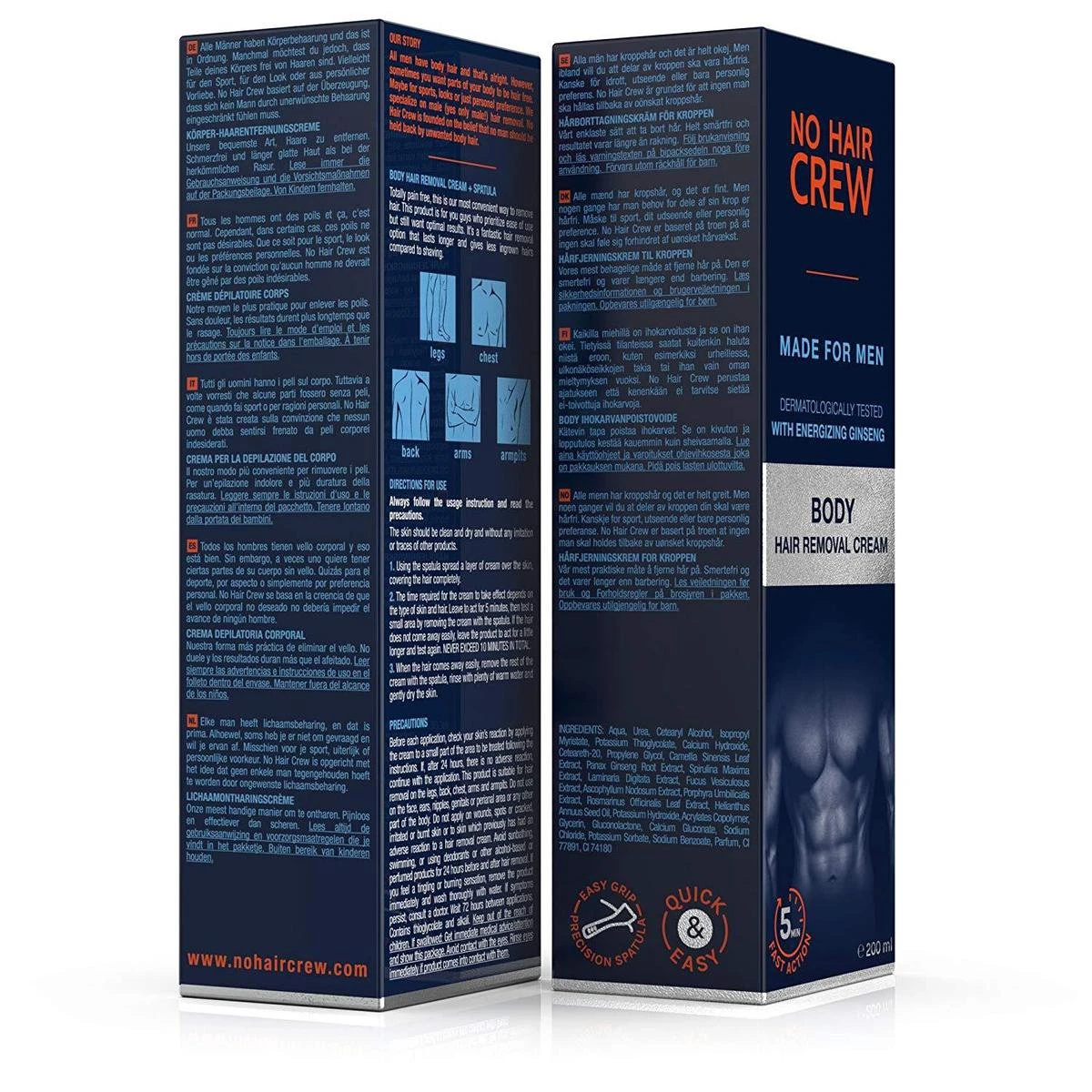 NO HAIR CREW - Ontharingscreme Mannen - Lichaam - Men - Ontharing Mannen 2 NO HAIR CREW - Ontharingscreme Mannen - Lichaam - Men - Ontharing Mannen - Afbeelding 2