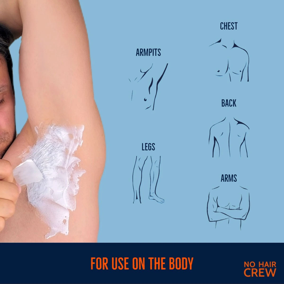 NO HAIR CREW - Ontharingscreme Mannen - Lichaam - Men - Ontharing Mannen 4 NO HAIR CREW - Ontharingscreme Mannen - Lichaam - Men - Ontharing Mannen - Afbeelding 4