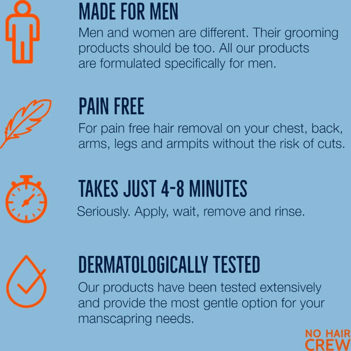 NO HAIR CREW - Ontharingscreme Mannen - Lichaam - Men - Ontharing Mannen 6 NO HAIR CREW - Ontharingscreme Mannen - Lichaam - Men - Ontharing Mannen - Afbeelding 6