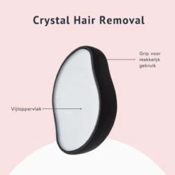 Merkloos Crystal Hair Removal Zwart - Crystal Hair Eraser - Epilator - Kristalpad - Ontharing - Pijnloos - Haarverwijderaar -Verzorgingsvoordeel Huis 1200x1200 844