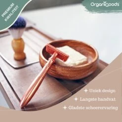 OrganiGoods Safety Razor + 20 Scheermesjes Blades - Safety Razor Voor Vrouwen - Rose Gold Goud Scheermes - Double Edge Single Blade - Veiligheidsscheermes - Duurzaam Scheermesje -Verzorgingsvoordeel Huis 1200x1200 881