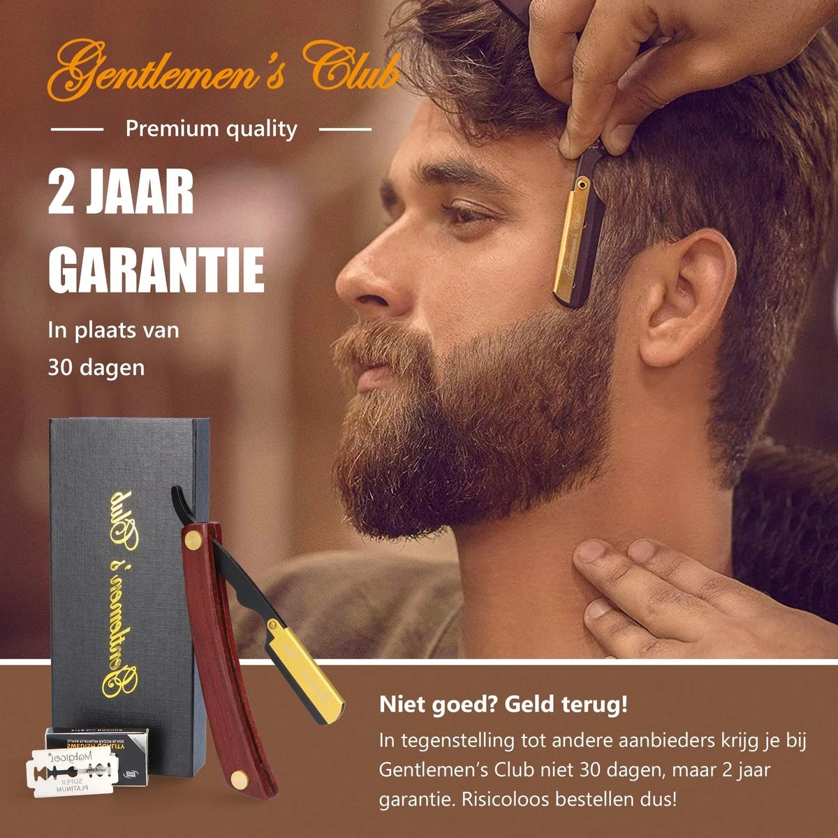 Premium Shavette Open Scheermes Met 20 Scheermesjes - Straight Razor Kappersmes - Barbiersmes - Cut Throat Razor Nekmes - Klassiek Klap Scheermes - Safety Razor Feather Mes 6 Premium Shavette Open Scheermes Met 20 Scheermesjes - Straight Razor Kappersmes - Barbiersmes - Cut Throat Razor Nekmes - Klassiek Klap Scheermes - Safety Razor Feather Mes - Afbeelding 6
