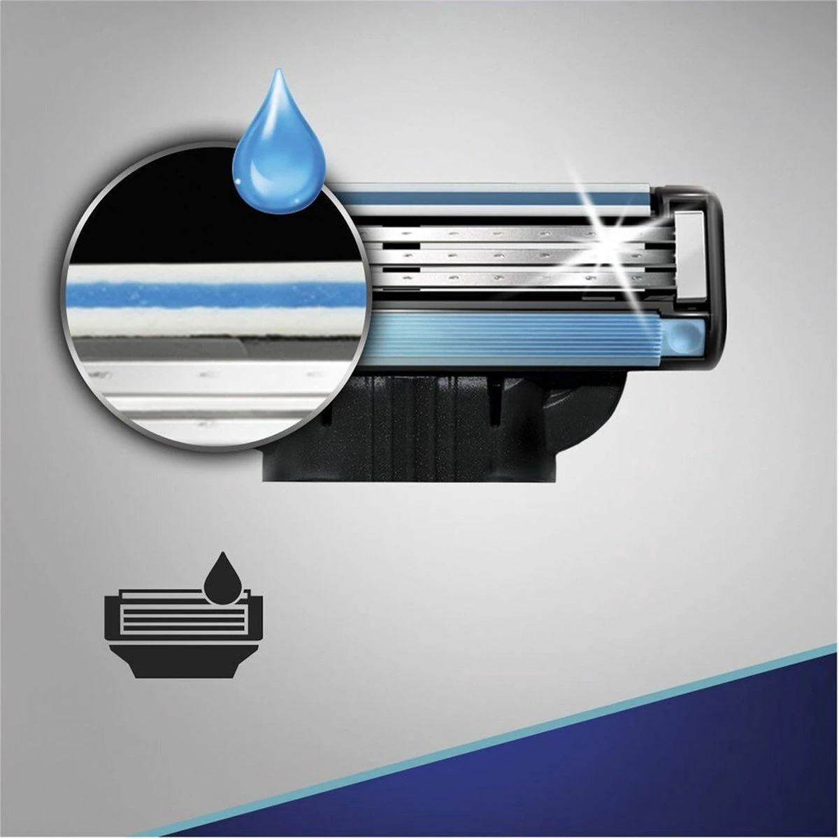 Gillette® Gillette - Mach3 - Scheersysteem - 1 Handvat - 1 Scheermesje Voor Mannen 2 Gillette® Gillette - Mach3 - Scheersysteem - 1 Handvat - 1 Scheermesje Voor Mannen - Afbeelding 2