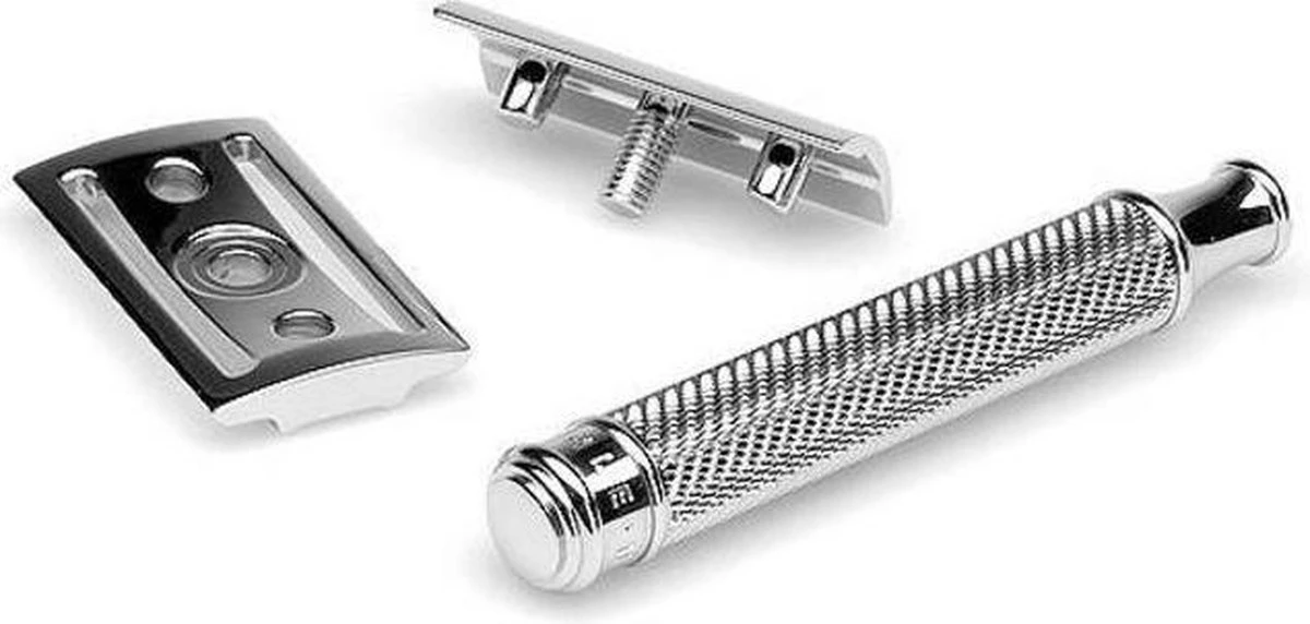 Muhle Double Edge Safety Razor Klassiek Scheermes - Chroom - Dichte Kam 10 Muhle Double Edge Safety Razor Klassiek Scheermes - Chroom - Dichte Kam - Afbeelding 10