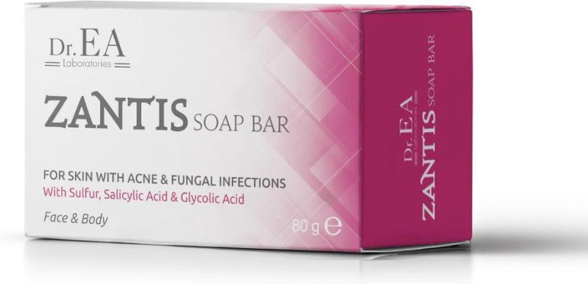 Dr EA Laboratories | Zantis | Medische Zeep Voor Gezicht En Lichaam | Voor Acne En Schimmelinfecties | Handzeep | Zwavel | Salicylzuur | Glycolzuur | Geel | Blok | 80 GR 1 Dr EA Laboratories | Zantis | Medische Zeep Voor Gezicht En Lichaam | Voor Acne En Schimmelinfecties | Handzeep | Zwavel | Salicylzuur | Glycolzuur | Geel | Blok | 80 GR