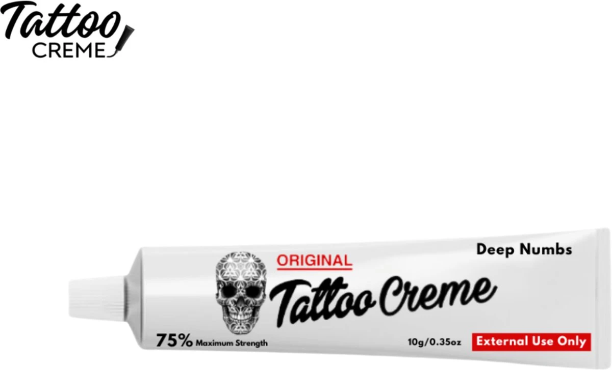Tattoo Creme - Original - Tatoeage - Tattoo Zalf - Verdovende Créme - Tattoo Zonder Pijn - Snelwerkend En Langdurig - 10g 1 Tattoo Creme - Original - Tatoeage - Tattoo Zalf - Verdovende Créme - Tattoo Zonder Pijn - Snelwerkend En Langdurig - 10g