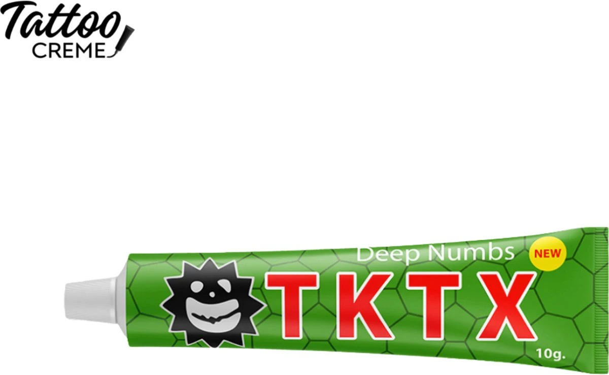 Tattoo Creme - TKTX - Groen 40% - Verdovende Créme - Tattoo Zalf - Tattoo Zonder Pijn - Snelwerkend En Langdurig - 10g 1 Tattoo Creme - TKTX - Groen 40% - Verdovende Créme - Tattoo Zalf - Tattoo Zonder Pijn - Snelwerkend En Langdurig - 10g