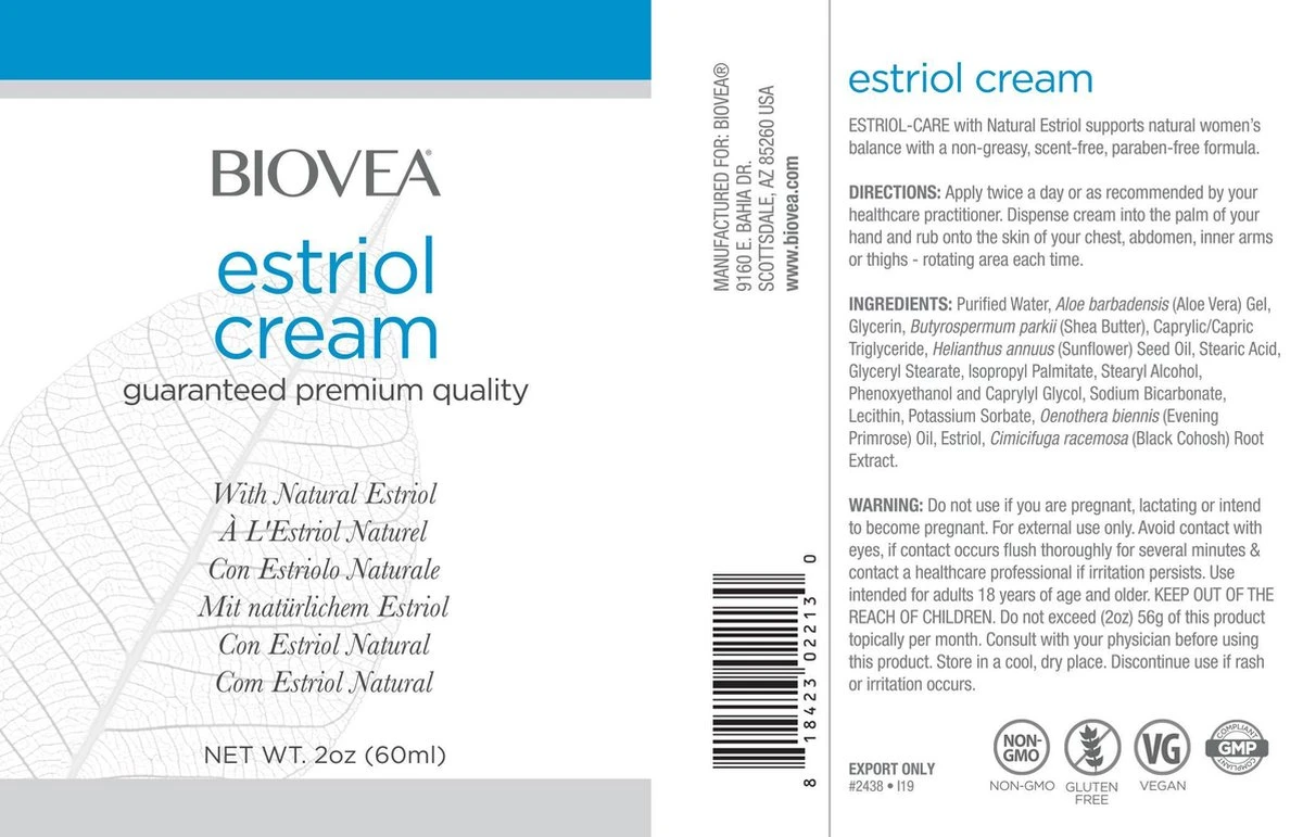 EuroVital Estriol Verzorging Crème (60 Ml.) 2 EuroVital Estriol Verzorging Crème (60 Ml.) - Afbeelding 2
