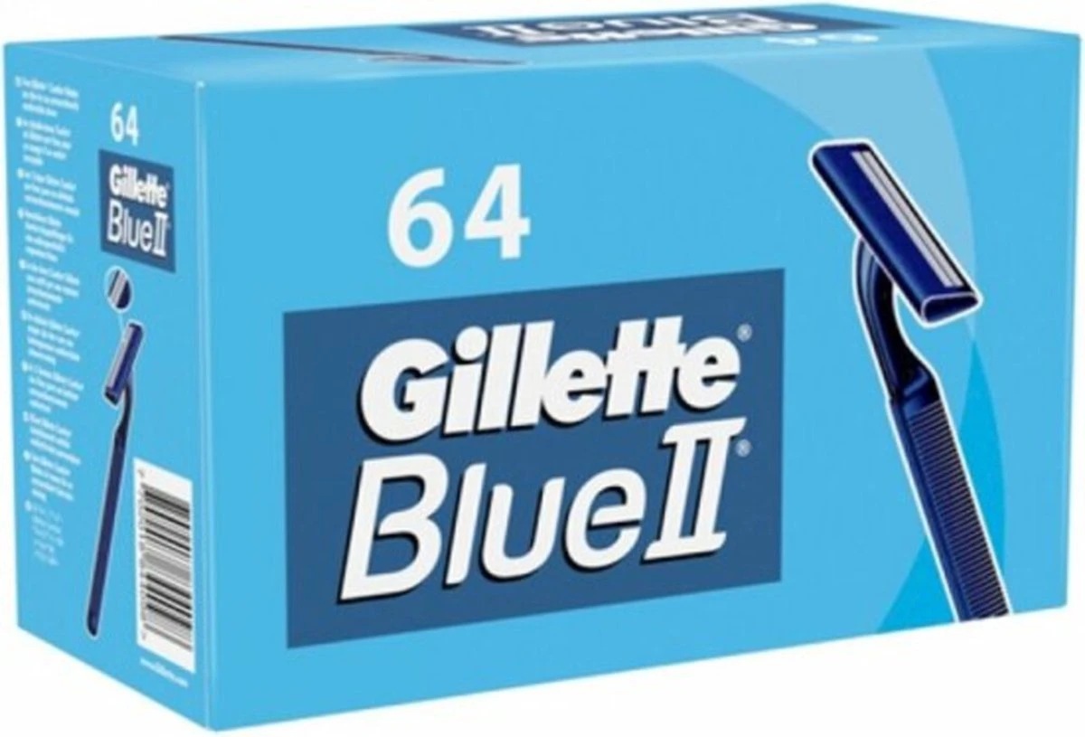 Gillette® Gillette Blue II - Wegwerpscheermesjes - 64 Stuks 1 Gillette® Gillette Blue II - Wegwerpscheermesjes - 64 Stuks