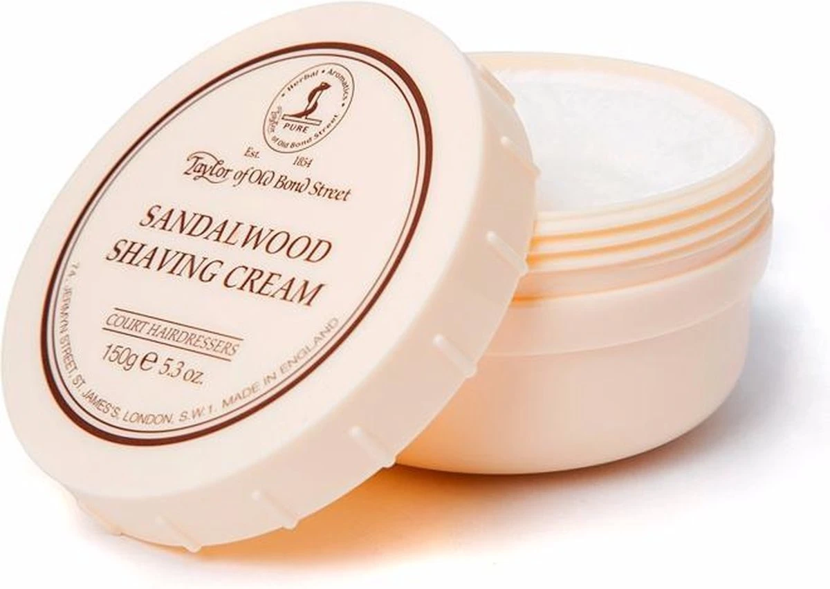 Taylor Of Old Bond Street Sandalwood Shaving Cream 150 Gr. 2 Taylor Of Old Bond Street Sandalwood Shaving Cream 150 Gr. - Afbeelding 2
