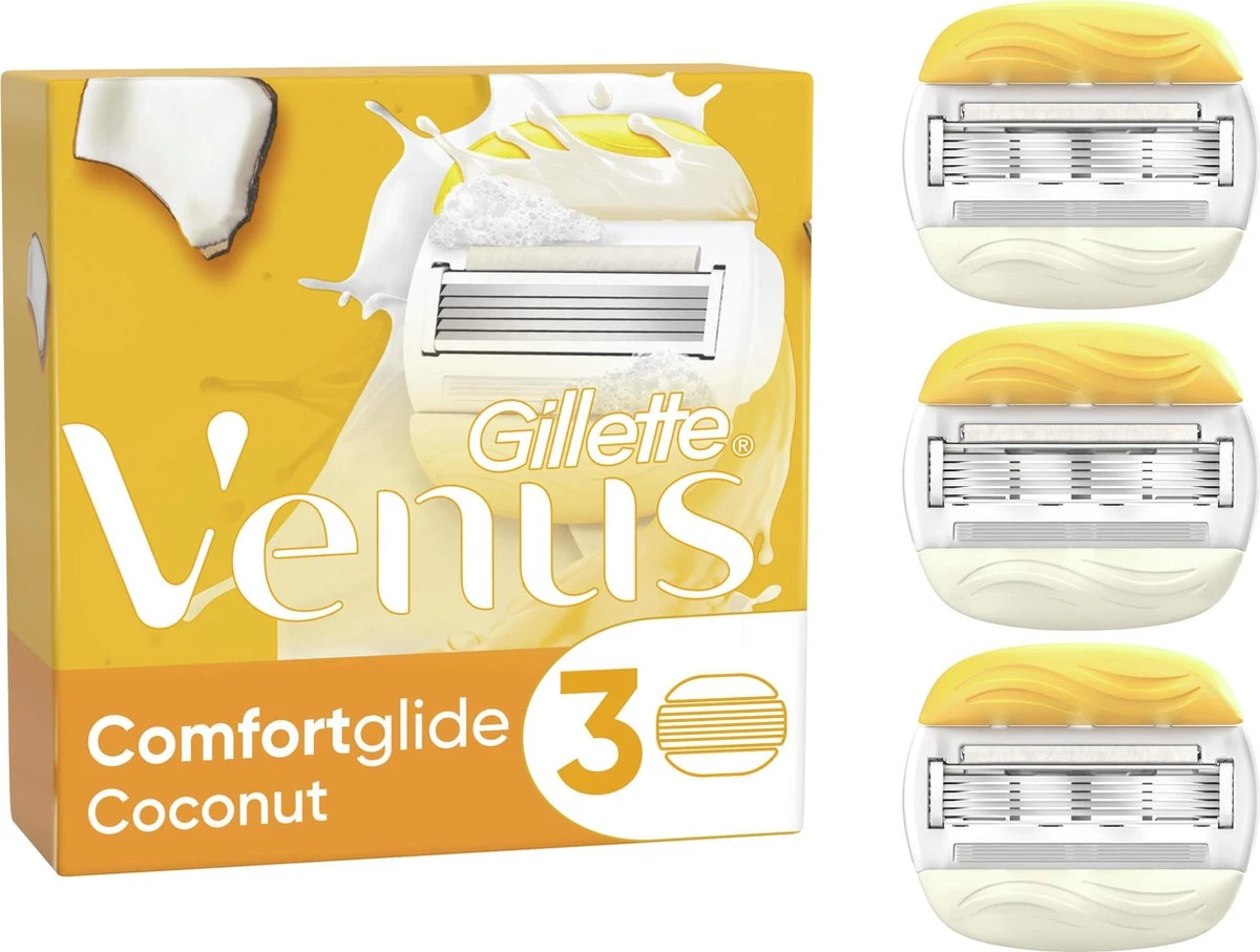 Gillette Venus Comfortglide Coconut Scheermesjes Voor Vrouwen - 3 Navulmesjes 1 Gillette Venus Comfortglide Coconut Scheermesjes Voor Vrouwen - 3 Navulmesjes