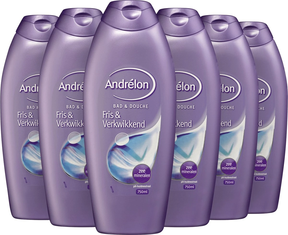 Andrélon Bad & Douche Fris & Verkwikkend Bad- En Doucheschuim - 6 X 750 Ml - Voordeelverpakking 2 Andrélon Bad & Douche Fris & Verkwikkend Bad- En Doucheschuim - 6 X 750 Ml - Voordeelverpakking - Afbeelding 2