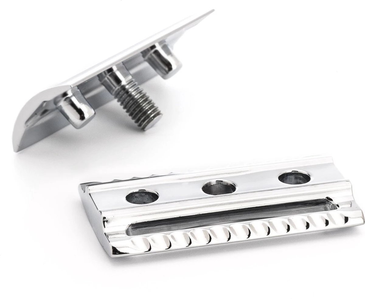 Muhle Double Edge Safety Razor Klassiek Scheermes - Chroom - Dichte Kam 4 Muhle Double Edge Safety Razor Klassiek Scheermes - Chroom - Dichte Kam - Afbeelding 4